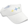 Pastel Stars Visor, White - Hats - 1 - thumbnail