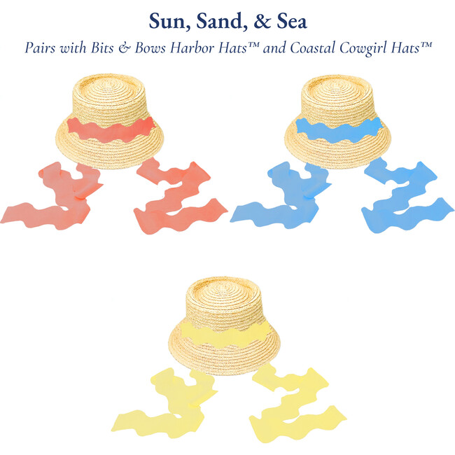 Scalloped Ribbon Set, Sun Sand Sea Sun Sand Sea - Sun Hats - 2