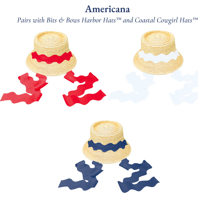 Scalloped Ribbon Set, Americana - Sun Hats - 5
