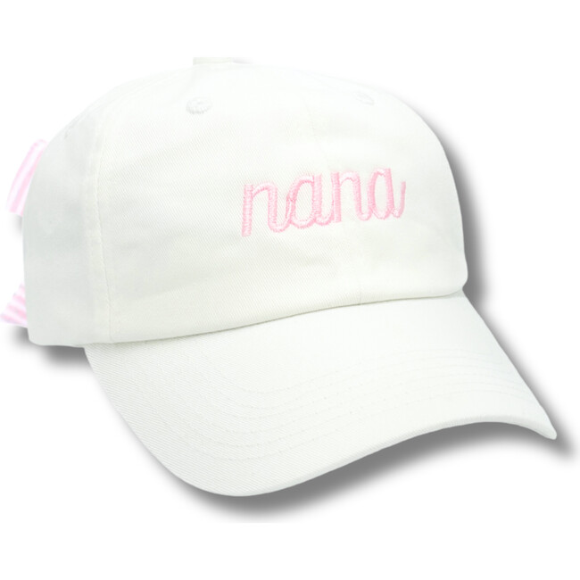 NANA Bow Baseball Hat, White