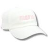 MAMA Bow Baseball Hat, White - Hats - 1 - thumbnail