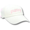 GRAMMY Bow Baseball Hat, White - Hats - 1 - thumbnail