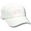 GIGI Bow Baseball Hat, White - Hats - 1 - thumbnail