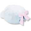 Mama & Mini Bow Baseball Hat Set, White with Pink Bow - Hats - 4