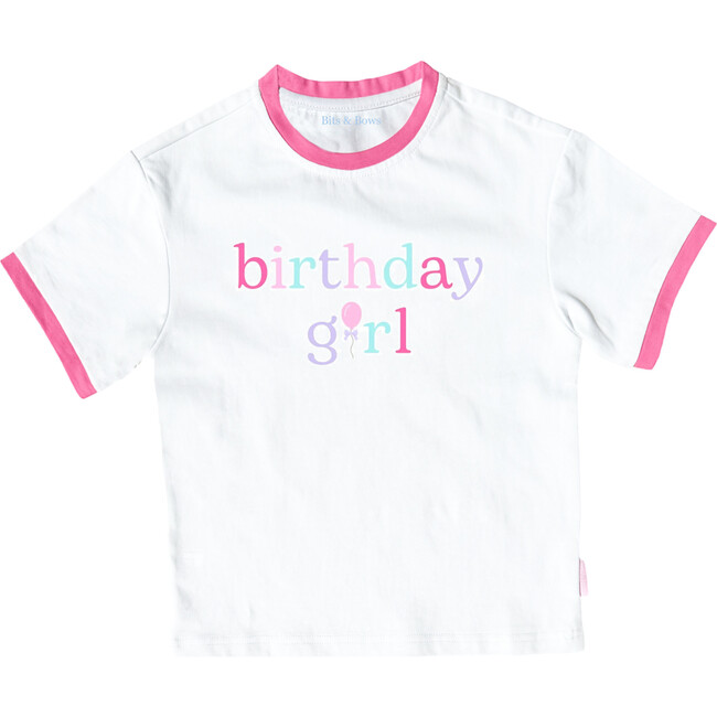 Birthday Girl Crewneck T-Shirt, Pink