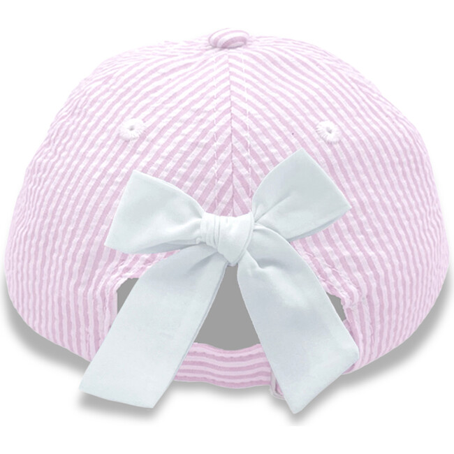 Big Sis Bow Baseball Hat, Pink - Hats - 2