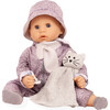 Gotz Cookie “Grey Cats” Baby Doll – 19" Soft‑Body Vinyl Baby with Sleeping Eyes, Leopard‑Print Suit & Cat Blanket – 9‑Piece Care Set for Ages 3+ - Dolls - 1 - thumbnail