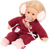 Gotz Muffin Jubilee Doll –13" Soft‑Body Baby with Blue Sleeping Eyes, Elegant Bordeaux Quilt Stitch Outfit, Winter Accessories & Pacifier Ages 3+ - Dolls - 1 - thumbnail
