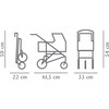 Gotz 3‑Wheel Doll Buggy "Happy Flower" – Compact Flower‑Print Doll Stroller with Sunshade, Soft Handle & Storage Tray – Suitable for Dolls up to 19.5" – Ages 3+ - Doll Accessories - 3