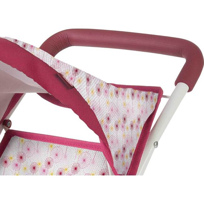 Gotz 3‑Wheel Doll Buggy "Happy Flower" – Compact Flower‑Print Doll Stroller with Sunshade, Soft Handle & Storage Tray – Suitable for Dolls up to 19.5" – Ages 3+ - Doll Accessories - 4
