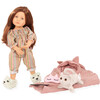Gotz Little Kidz “Grete PJ Party” 14" Multi‑Jointed Standing Doll with Sleeping Bag, Plush Cat, Suit, Slippers & Sleep Mask – Ages 3+ - Dolls - 1 - thumbnail