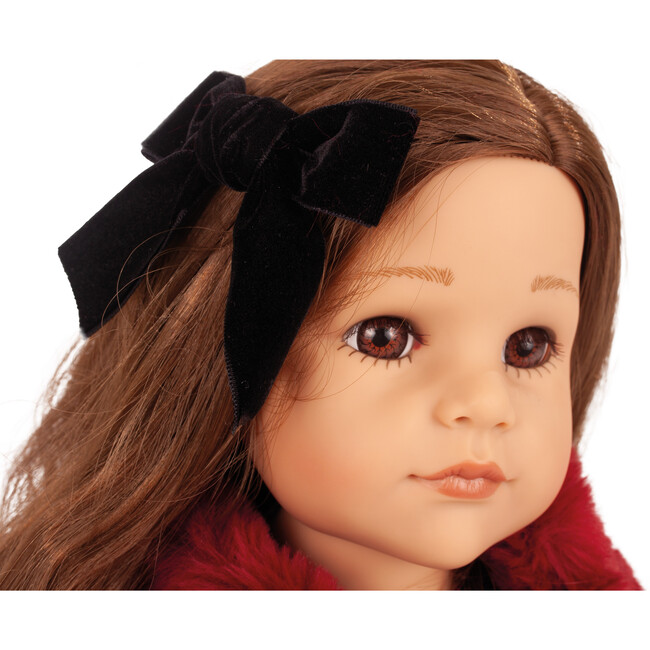 Gotz Hannah Jubilee Doll & Her Dog Polly 19.5" Fully Articulated Vinyl Doll with Burgundy Sequin Dress, Plush Coat, and Certificate (Limited Jubilee Edition)