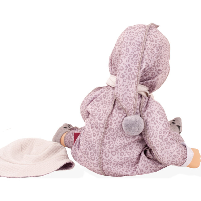 Gotz Cookie “Grey Cats” Baby Doll – 19" Soft‑Body Vinyl Baby with Sleeping Eyes, Leopard‑Print Suit & Cat Blanket – 9‑Piece Care Set for Ages 3+ - Dolls - 7
