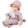 Gotz Cookie “Grey Cats” Baby Doll – 19" Soft‑Body Vinyl Baby with Sleeping Eyes, Leopard‑Print Suit & Cat Blanket – 9‑Piece Care Set for Ages 3+ - Dolls - 8