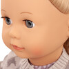 Gotz Jessica “Grey Cats” Precious Day Doll – 18" Standing Girl with Sleeping Eyes, Lilac‑Gray Leopard Dress & Cardigan, White Sneakers – Ages 3+ - Dolls - 5
