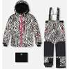 Two-Piece Teknik Snowsuit, Zebra Print - Snowsuits - 1 - thumbnail