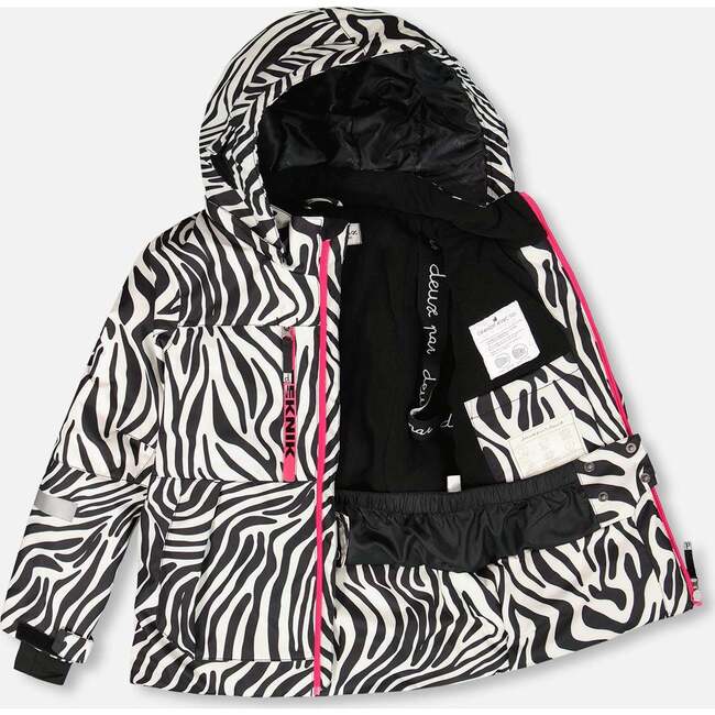 Two-Piece Teknik Snowsuit, Zebra Print