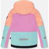 Two-Piece Teknik Snowsuit with Colorblocked Jacket, Pink Watercolor Flower Print - Snowsuits - 4