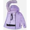 Two-Piece Play Snowsuit with Printed Pants, Lavender - Snowsuits - 2