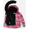 Two-Piece Play Snowsuit with Multicolor Print Jacket and Solid Pant, Black - Snowsuits - 2