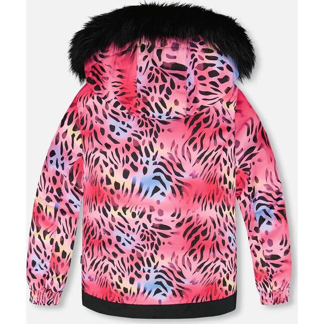 Two-Piece Play Snowsuit with Multicolor Print Jacket and Solid Pant, Black - Snowsuits - 3