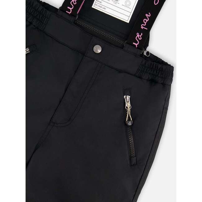 Two-Piece Play Snowsuit with Multicolor Print Jacket and Solid Pant, Black - Snowsuits - 6