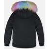 Two-Piece Play Snowsuit, Rainbow Leopard - Snowsuits - 3