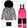 Two-Piece Play Snowsuit, Fuchsia - Snowsuits - 1 - thumbnail