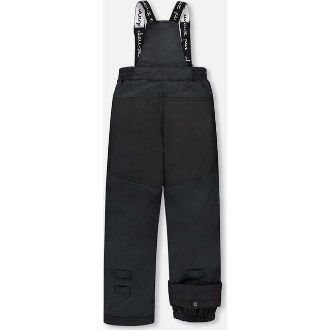 Two-Piece Play Snowsuit with Allover Print Jacket and Solid Pant, Black - Snowsuits - 3