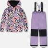 Two-Piece Chill Outerwear Set with Light Insulation, Purple Gray - Snowsuits - 1 - thumbnail