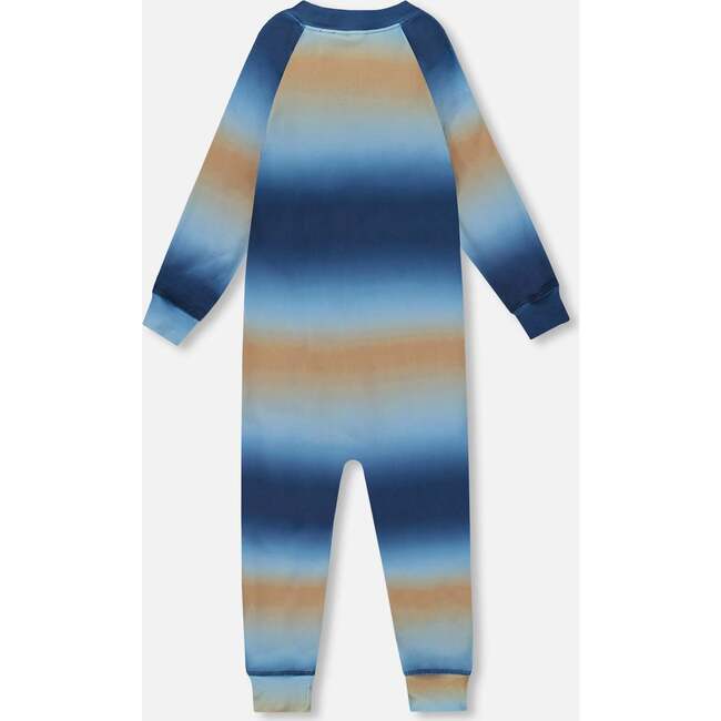One-Piece Thermal Underwear Blue and Beige Gradient, Blue & Beige Gradient - Underwear - 3