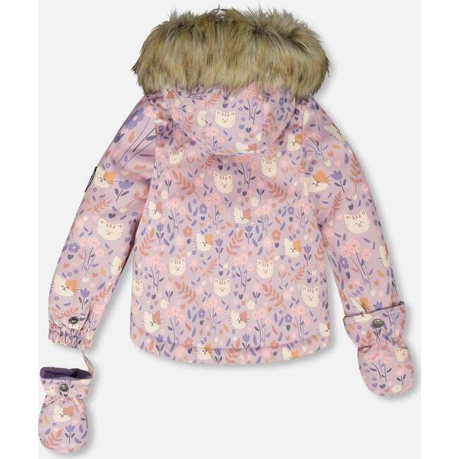 Two-Piece Baby Play Snowsuit, Purple Gray - Snowsuits - 4