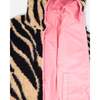 Reversible Mid-Season Sherpa Jacket Zebra, Pink - Fleece & Sherpa Jackets - 3