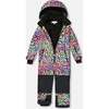 One-Piece Teknik Snowsuit, Rainbow Leopard - Snowsuits - 2
