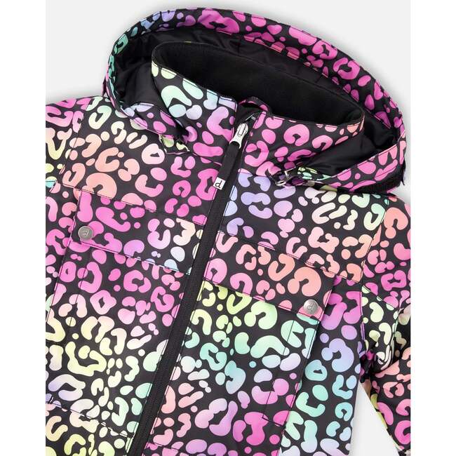 One-Piece Teknik Snowsuit, Rainbow Leopard - Snowsuits - 3