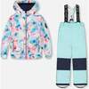 Two-Piece Chill Outerwear Set with Light Insulation, Turquoise Blue - Snowsuits - 1 - thumbnail