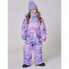 One-Piece Play Snowsuit, Purple Geo - Snowsuits - 2