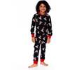 Organic Cotton Interlock One-Piece Pajama, Black Cookie Print - Pajamas - 2