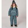 One-Piece Baby Snug Snowsuit Designed for Car Seat, Dark Gray Blue - Snowsuits - 2 - thumbnail