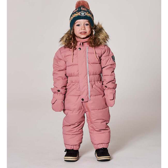One-Piece Baby Original Puffy Snowsuit, Dusty Pink - Snowsuits - 2