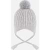 Lined Winter Hat with Pompom, Heather Gray - Winter Hats - 3