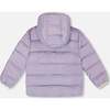 Compressible Winter Puffy Coat Designed for Car Seat, Purple Gray - Jackets - 3