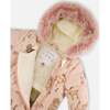 One-Piece Baby Layette Snowsuit Designed for Car Seat, Pink Printed Animal - Snowsuits - 4