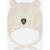 Lined Baby Sherpa Hat with Ear Flaps, Off-White - Winter Hats - 1 - thumbnail