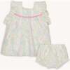 Hoppy Garden Cotton Poplin Magnetic Little Baby Sleeveless Dress + Diaper Cover Set - Dresses - 1 - thumbnail