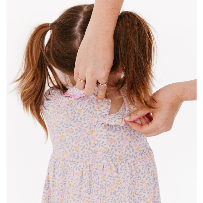 Hoppy Garden Cotton Poplin Magnetic Little Baby Sleeveless Dress + Diaper Cover Set - Dresses - 6