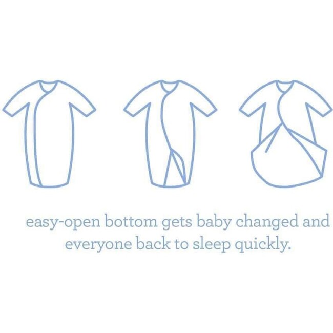 Blue Jolie Giraffe Organic Cotton Magnetic Cozy Sleeper Gown + Hat Set - Nightgowns - 5