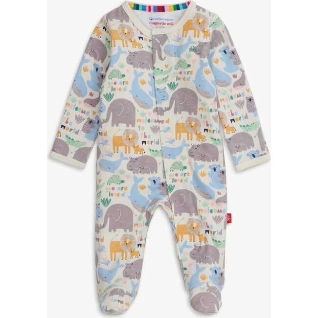Little Lovin Organic Cotton Magnetic Footie - Footie Pajamas - 1