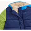 Storm Blue Nylon Puffer Pram - Footie Pajamas - 2
