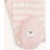Pink Stripe Organic Cotton Footie - Footie Pajamas - 2